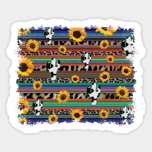 Cowhide Cactus Serape Sticker